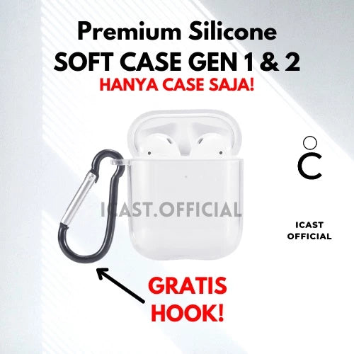 Case TWS Gen 2 Soft Silicone + Free Hook