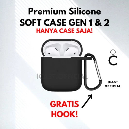 Case TWS Gen 2 Soft Silicone + Free Hook