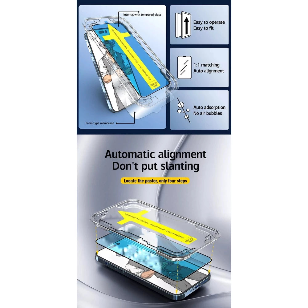 SUPERFIT Tempered Glass iPhone X – 15 Pro Max Easy Install / Easy Fit