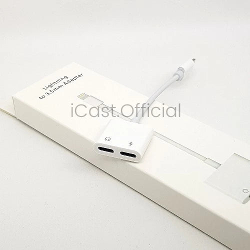 iCast Converter Lightning 2 in 1 – AUX 3.5mm + Charging