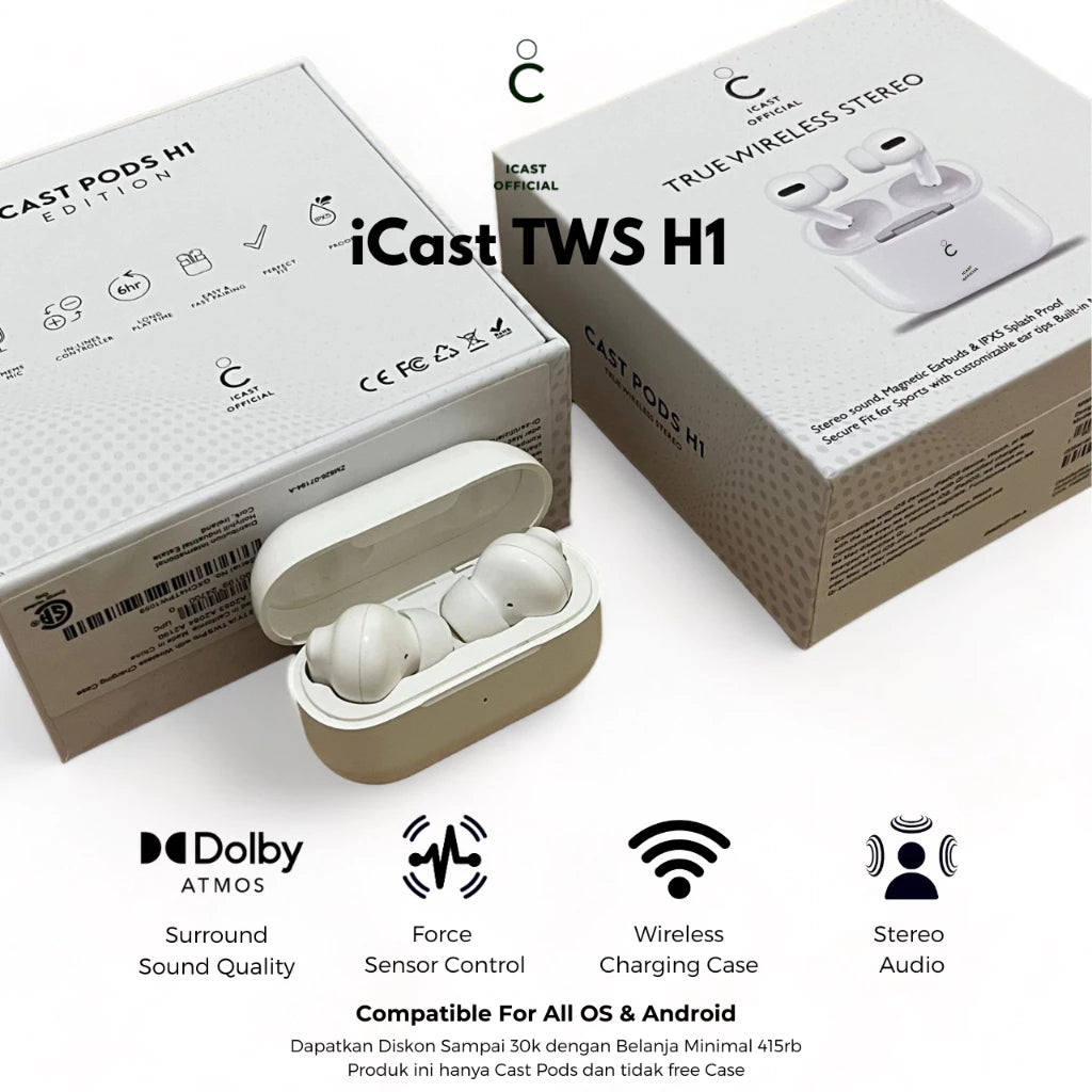 iCast TWS Cast H1 Edition Final Upgrade dengan Dolby quality Audio