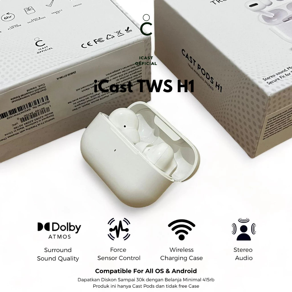 iCast TWS Cast H1 Edition Final Upgrade dengan Dolby quality Audio