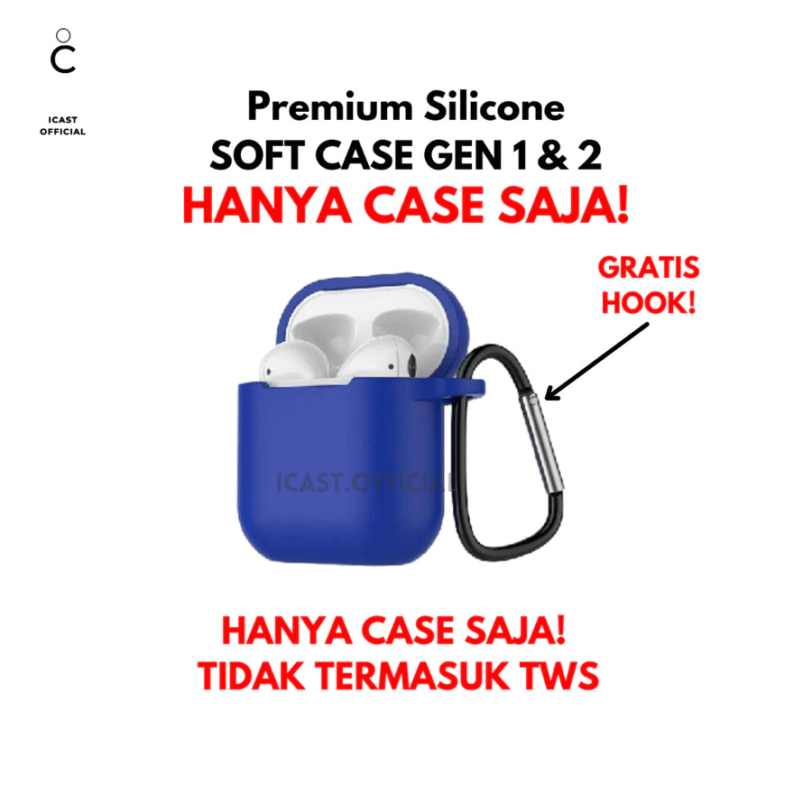 Case TWS Gen 2 Soft Silicone + Free Hook