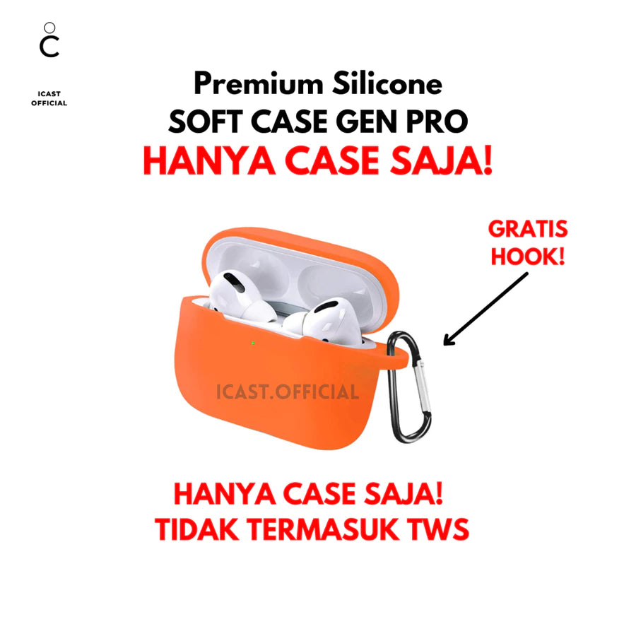 Case TWS Pro Soft Silicone + Free Hook