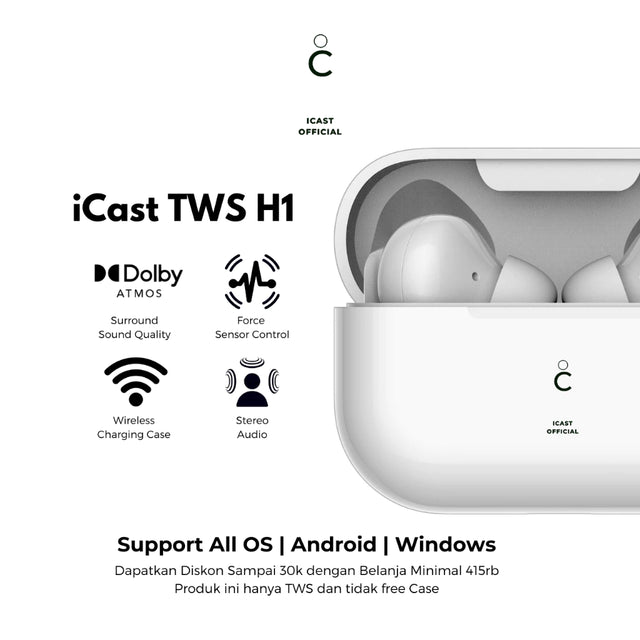 iCast TWS Pro H1 Edition Wireless Charging, Pop-Up & Serial