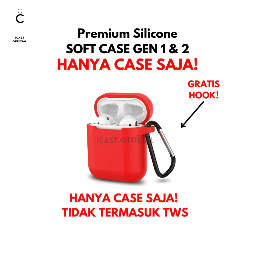 Case TWS Gen 2 Soft Silicone + Free Hook