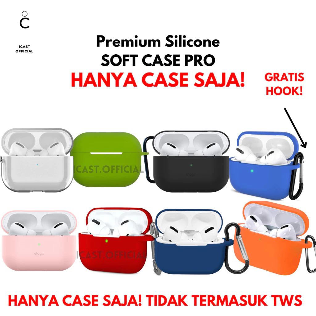Case TWS Pro Soft Silicone + Free Hook