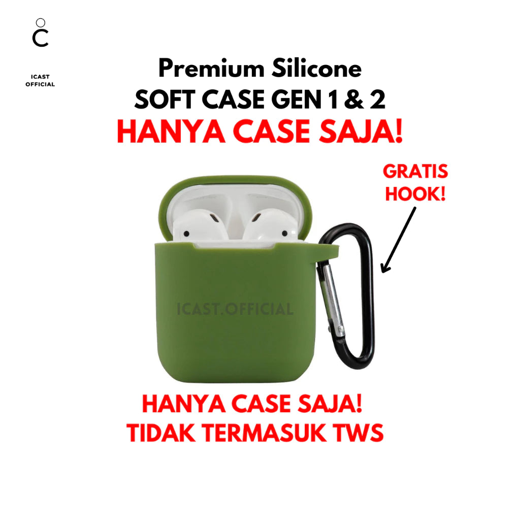 Case TWS Gen 2 Soft Silicone + Free Hook