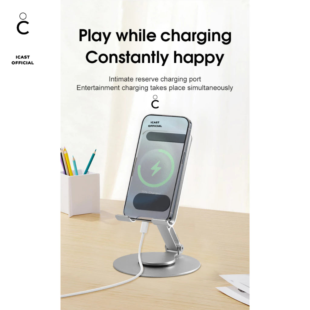 iCast Phone & Tablet Holder 360° Dudukan HP & Tablet Foldable