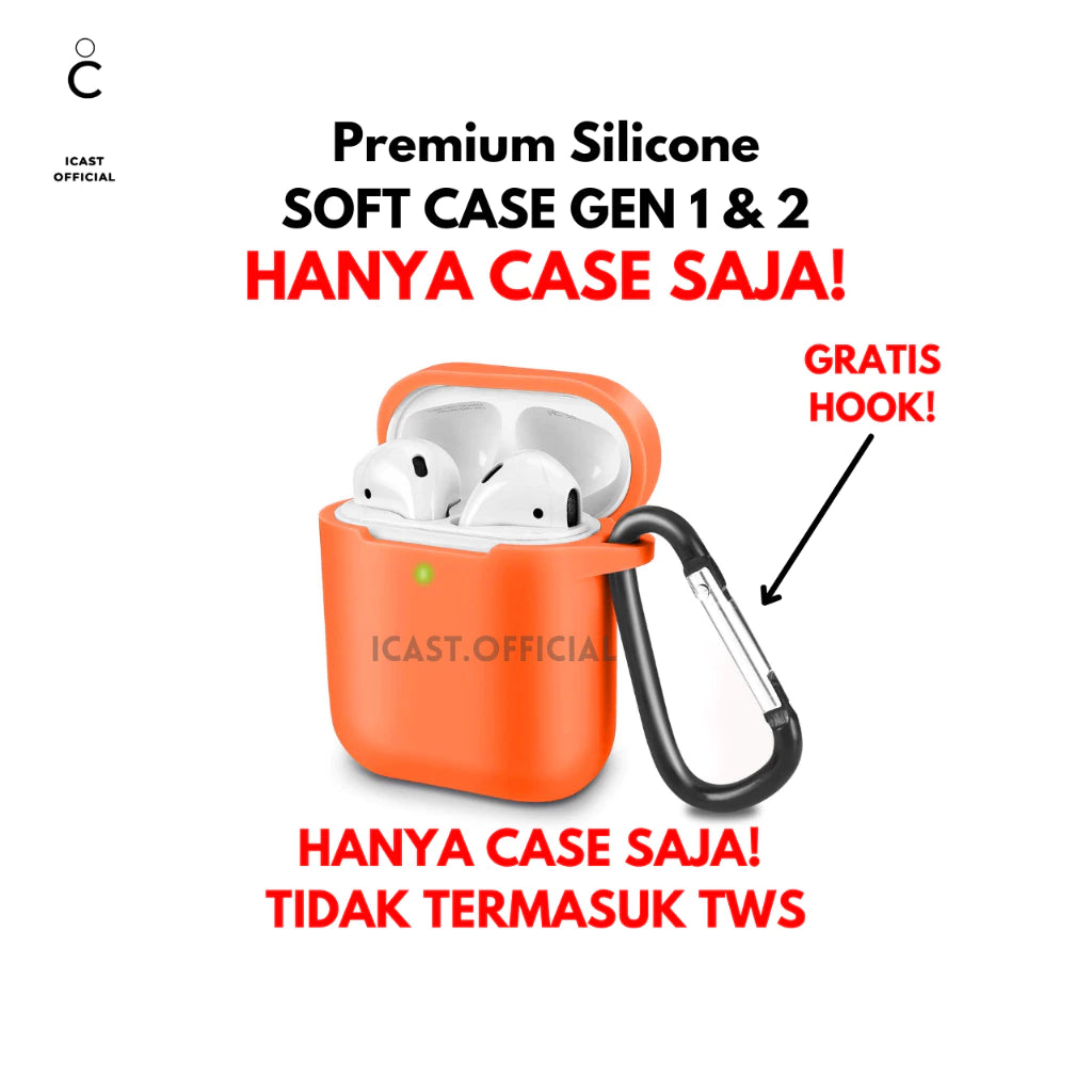 Case TWS Gen 2 Soft Silicone + Free Hook