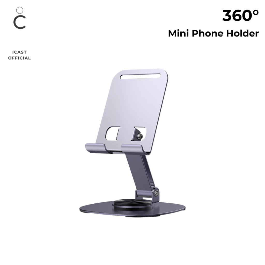 iCast Mini Phone Stand 360° Dudukan HP Aluminium Foldable