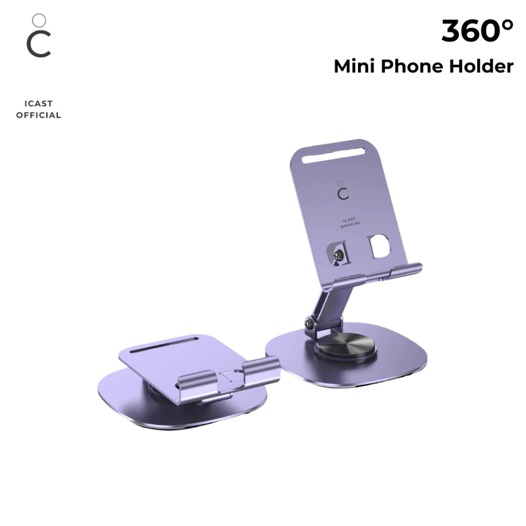 iCast Mini Phone Stand 360° Dudukan HP Aluminium Foldable