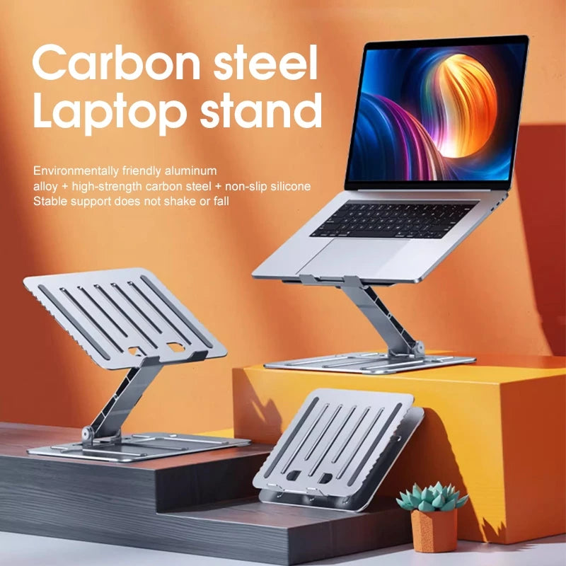 iCast Laptop Stand Aluminium & Steel Dudukan Laptop Foldable