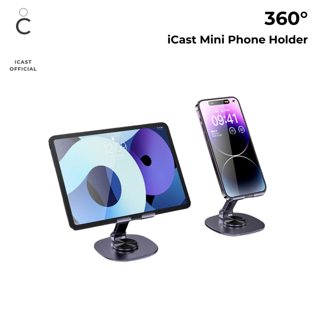 iCast Mini Phone Stand 360° Dudukan HP Aluminium Foldable