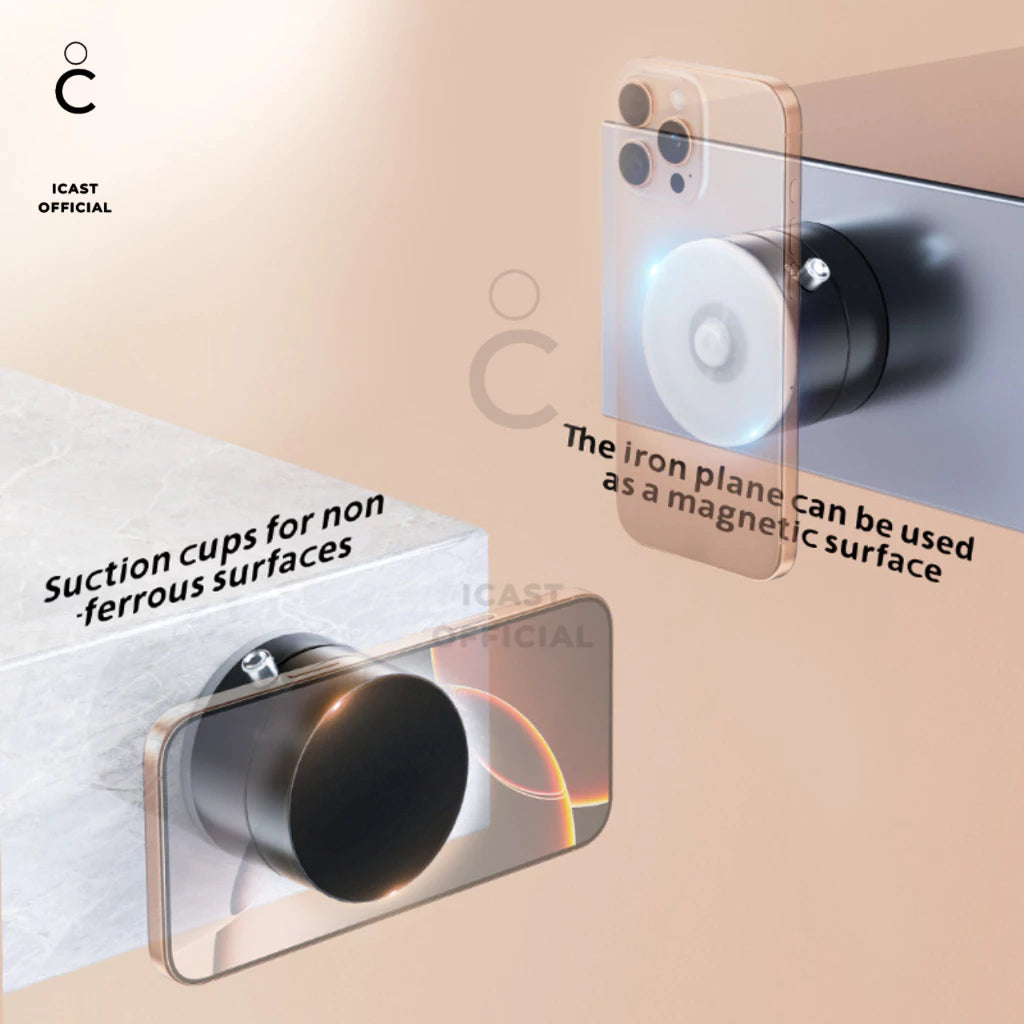 iCast Vacuum Magnetic Phone Stand Dudukan HP Magnet Foldable