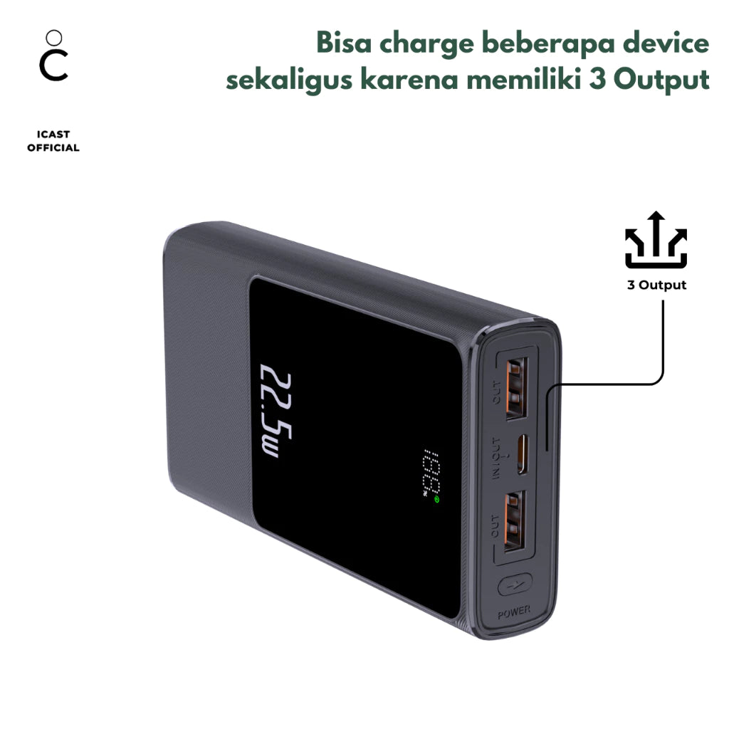 iCast Polar Powerbank 20000mAh 22.5W PD Fast Charging