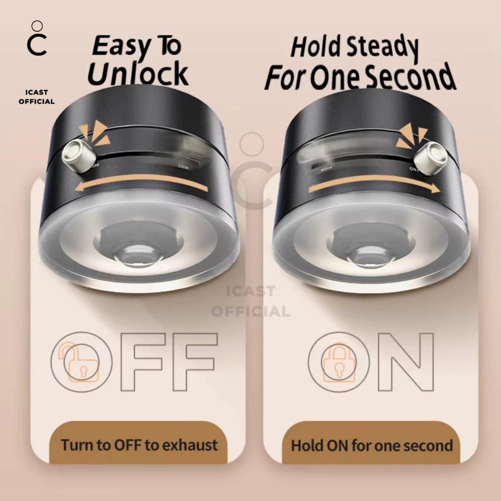 iCast Vacuum Magnetic Phone Stand Dudukan HP Magnet Foldable