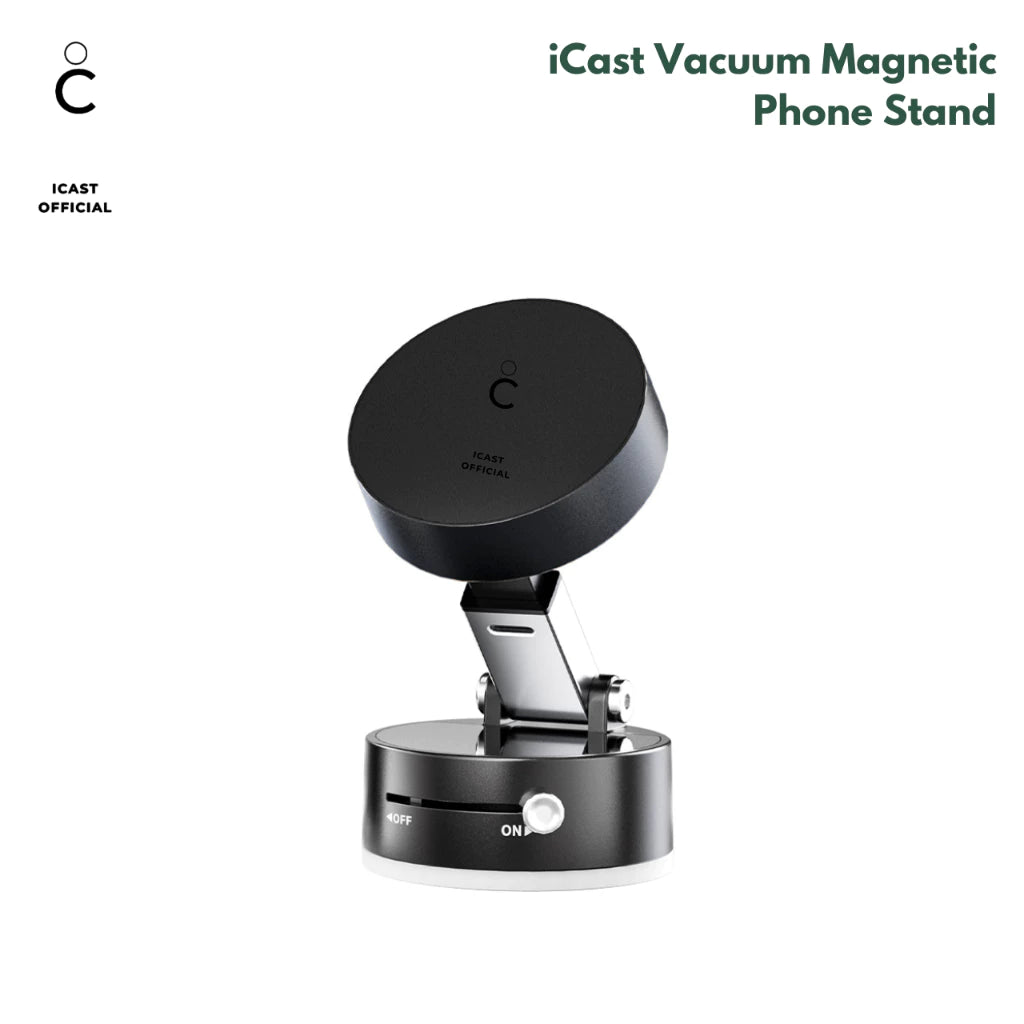 iCast Vacuum Magnetic Phone Stand Dudukan HP Magnet Foldable