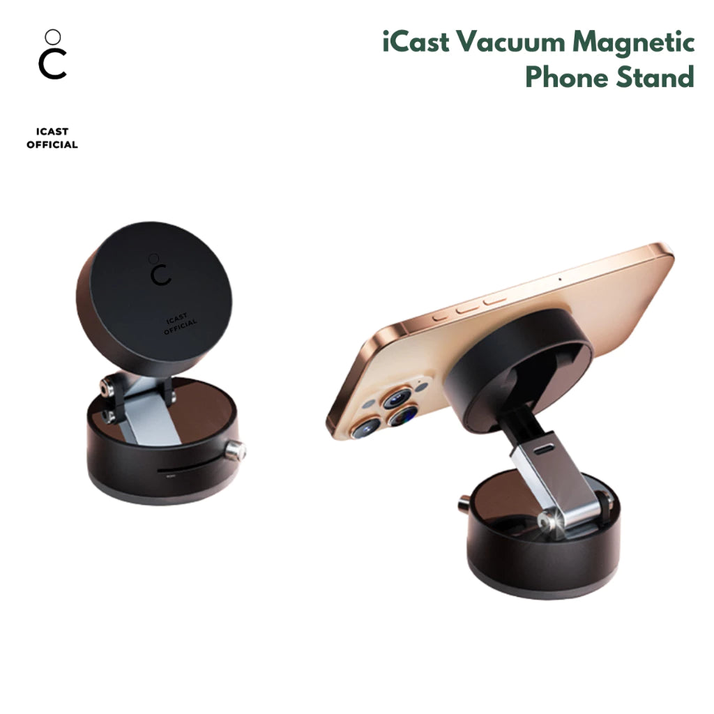 iCast Vacuum Magnetic Phone Stand Dudukan HP Magnet Foldable