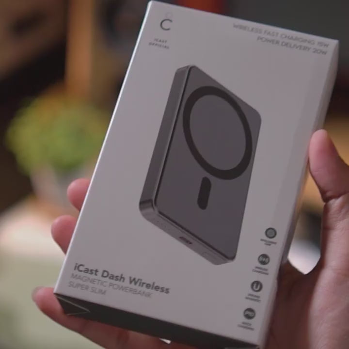 iCast Dash Powerbank Magnet 5000mAh 20W PD & 15W Wireless