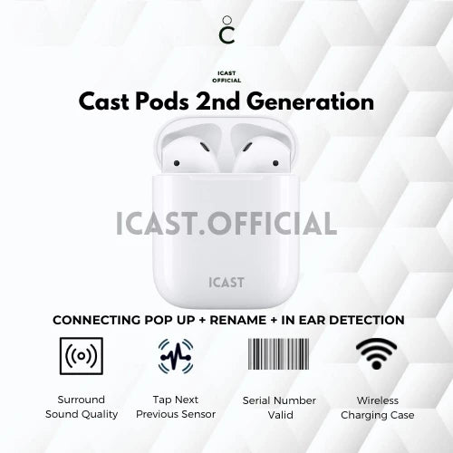 iCast TWS Gen 2 Wireless Charging TWS by iCast