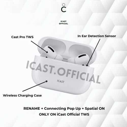 Bundle 2 in 1 iCast TWS Pro + Silicone Case + Free Hook