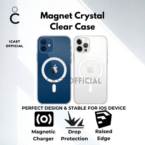 Case Magnet iPhone X – 15 Pro Max Clear Soft Case Transparent
