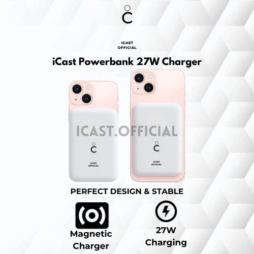 iCast Magnetic Powerbank Wireless Charger 27W, USB-C