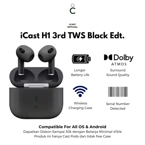 iCast TWS Gen 3 H1 Black Edition Final Upgrade by iCast Official