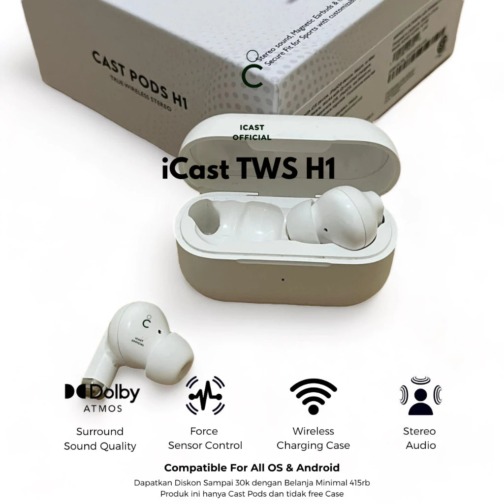 iCast TWS Cast H1 Edition Final Upgrade dengan Dolby quality Audio