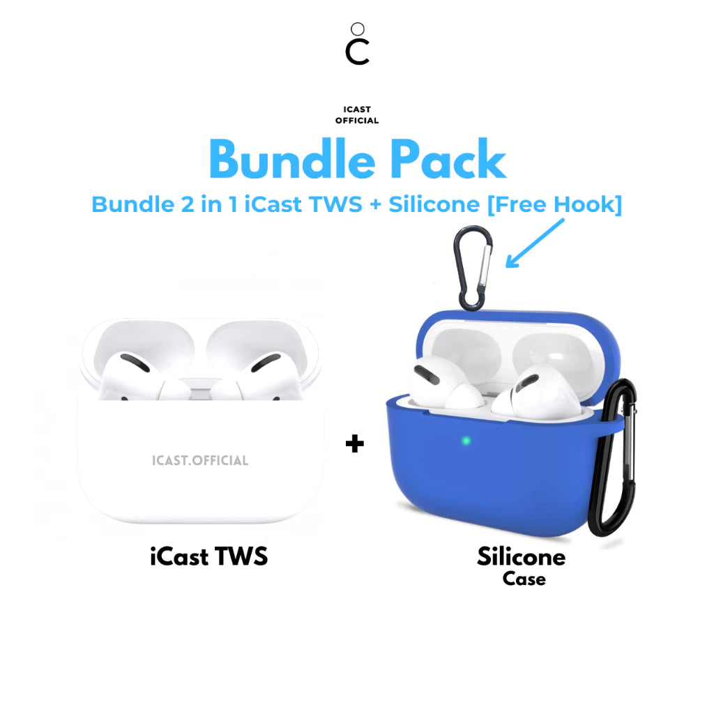 Bundle 2 in 1 iCast TWS Pro + Silicone Case + Free Hook