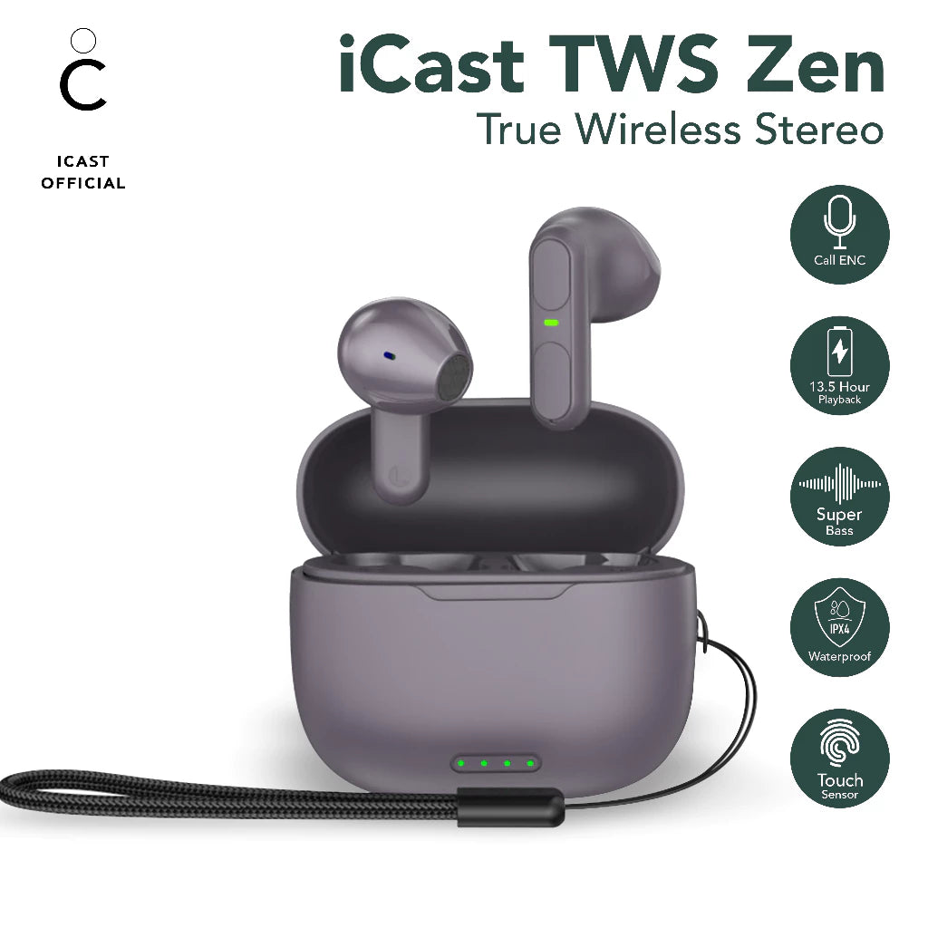 iCast Zen True Wireless Bluetooth Earbuds