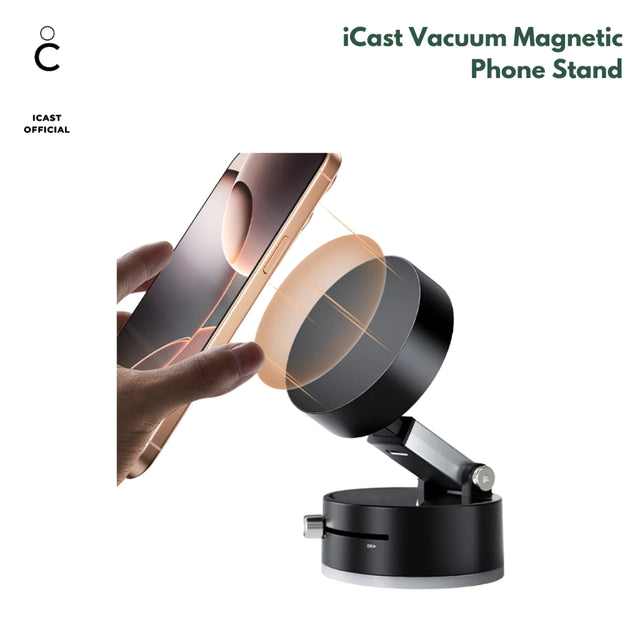 iCast Vacuum Magnetic Phone Stand Dudukan HP Magnet Foldable