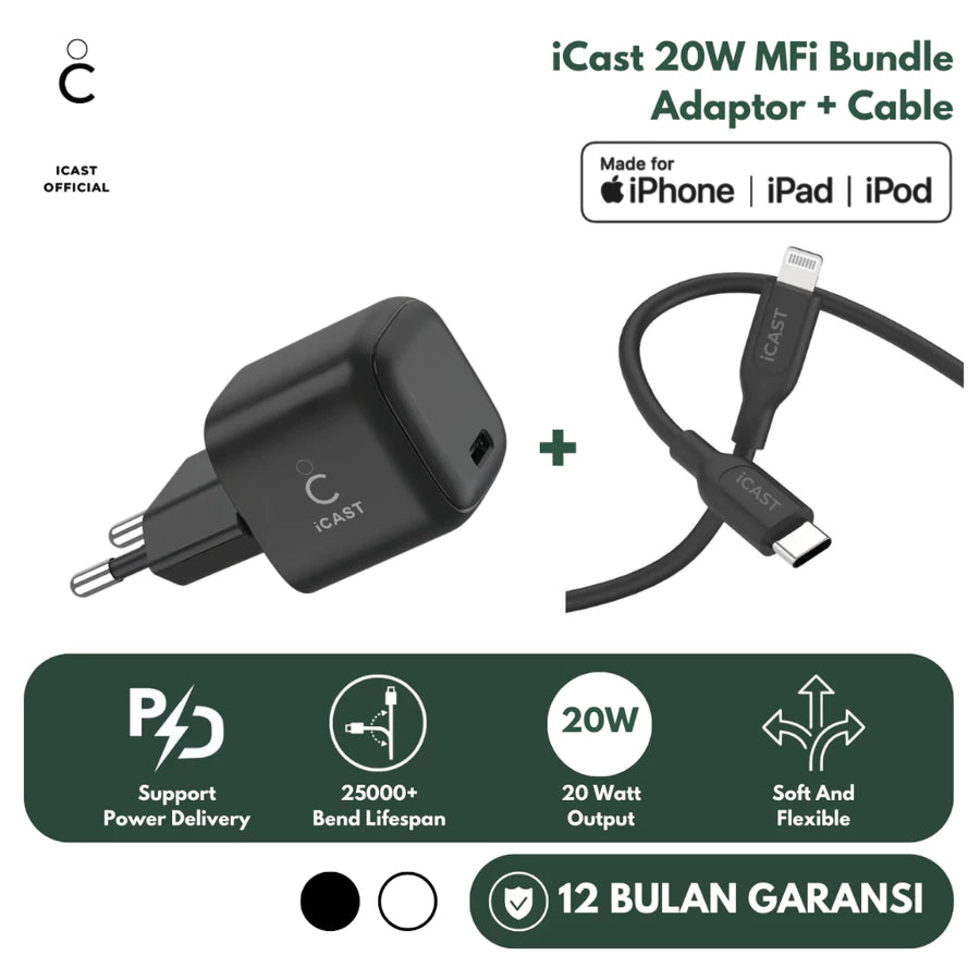 iCast Charger iPhone 30W GaN USB-C Fast Charging
