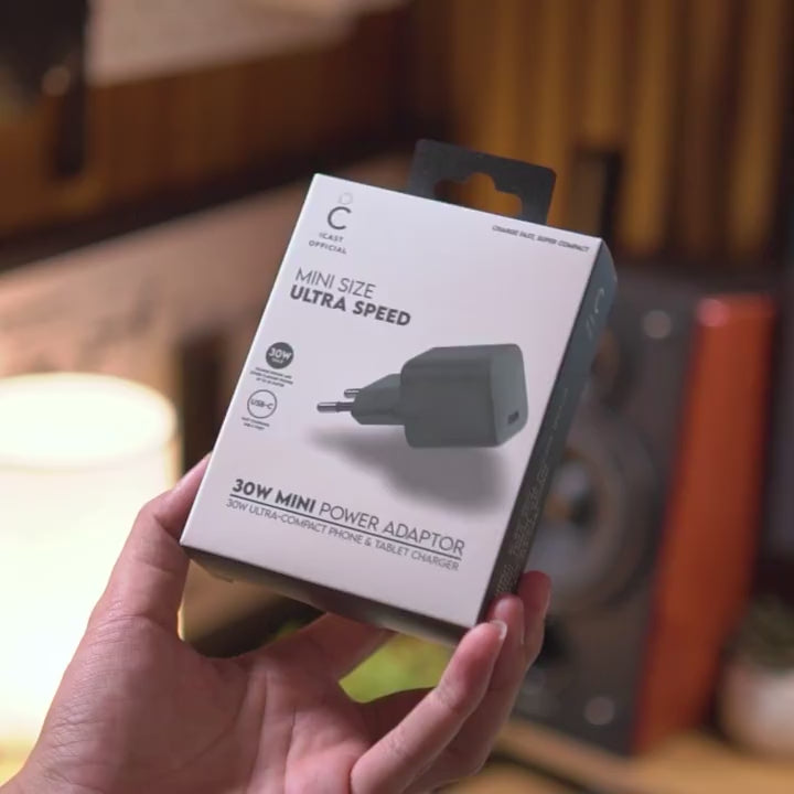 iCast 30W Mini USB-C Power Adaptor Fast Charging Wall Charger
